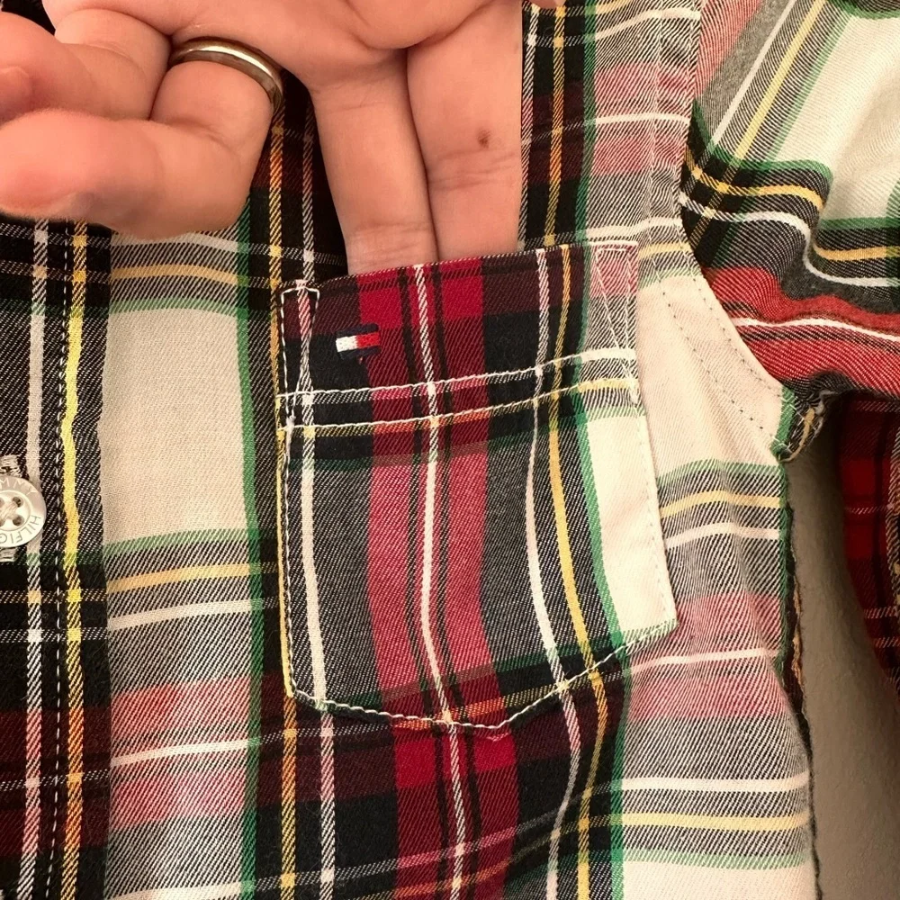 Tommy Hilfiger Kids Plaid Shirt - Red, Green, White